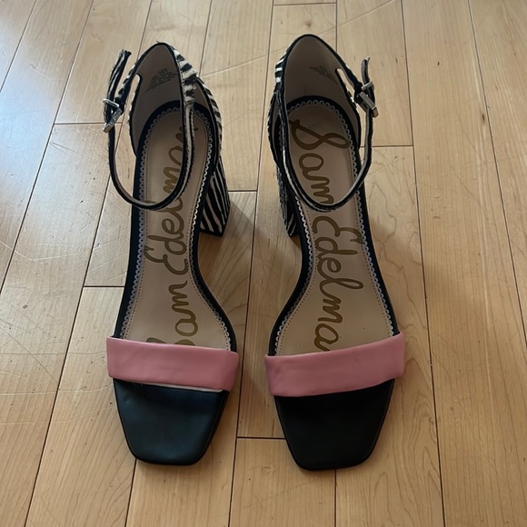 Sam Edelman pink and zebra heels - Picture 2 of 5
